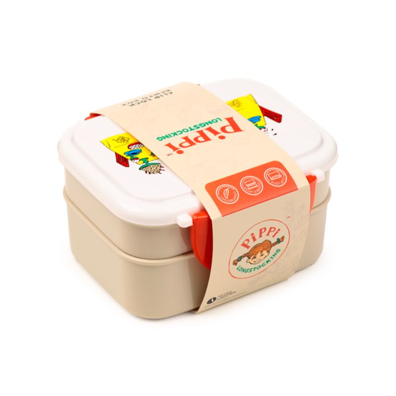 Pippi Långstrump Bento Lunchlåda för Barn med Bestick BPA-fri