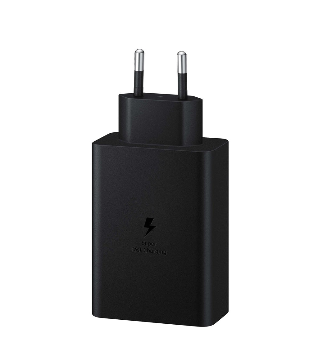 Samsung 65W PD Power Adapter Trio (USB-C x 2, USB-A) Wall Charger – Black