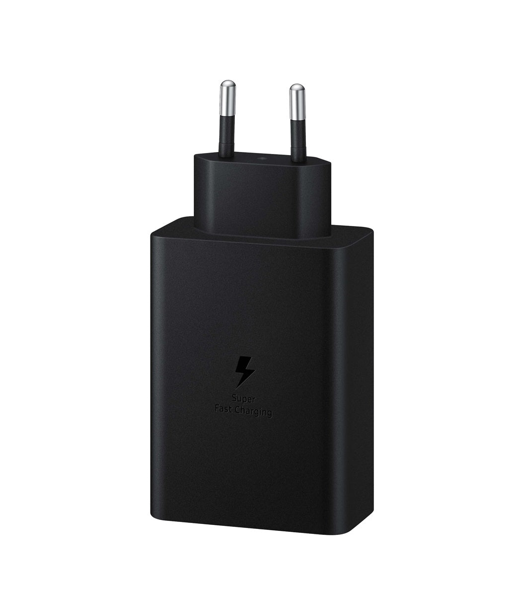 Samsung 65W PD Power Adapter Trio (USB-C x 2, USB-A) Wall Charger – Black